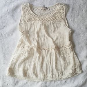 Cream LOFT Lightweight Top - S